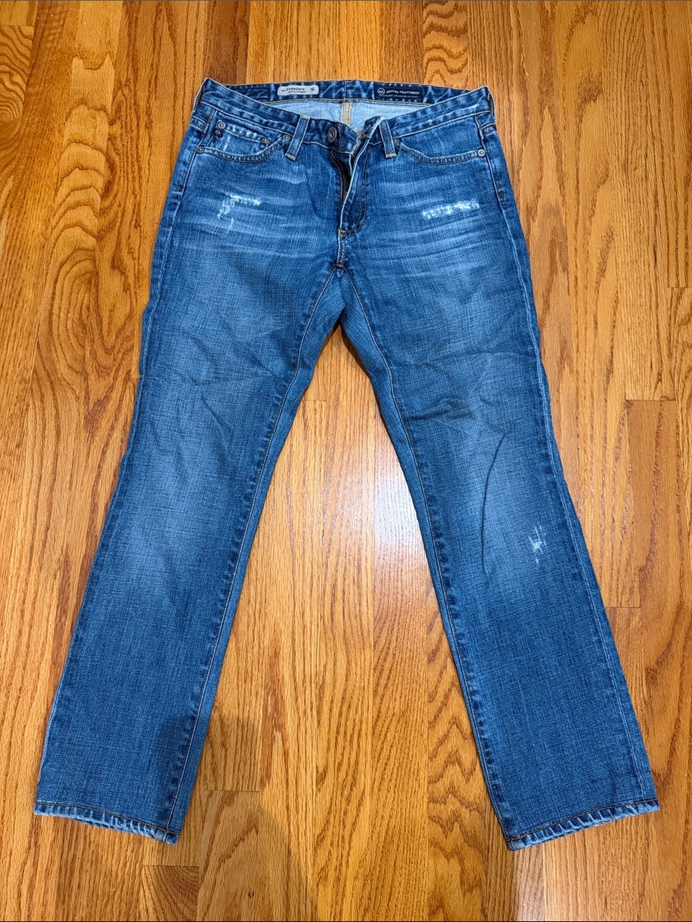 Ag Adriano Goldschmied Women's Cropped Faded Blue Jeans inseam 25